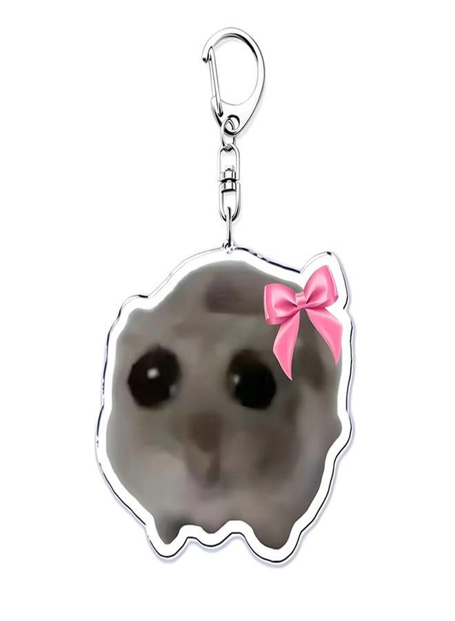 EXPHAIN 5 Pieces Sad Hamster Meme Keychain For Women Cute Key Chain for Backpack Charm Accessories Funny Kawaii Keychains Set - Image 3